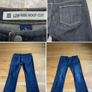 Gap womens low rise bootcut jeans sz 8L dark wash rodeo cowgirl equestrian Y2K